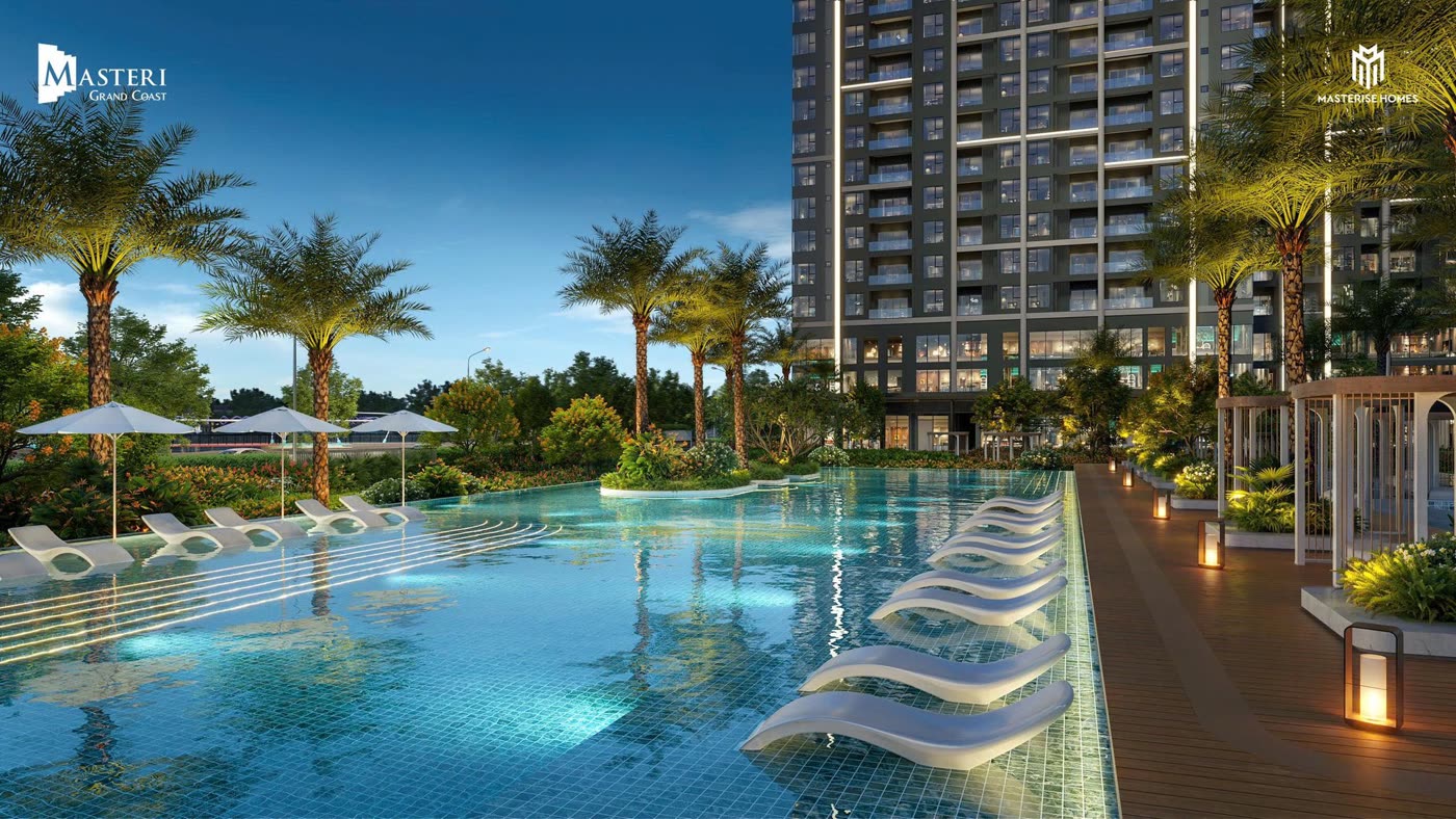 Bể bơi nội khu Masteri Grand Coast