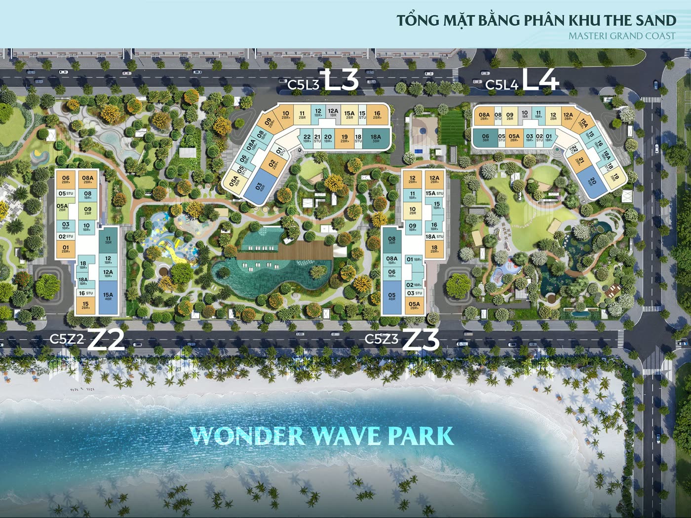 Mặt bằng phân khu The Sand — Masteri Grand Coast